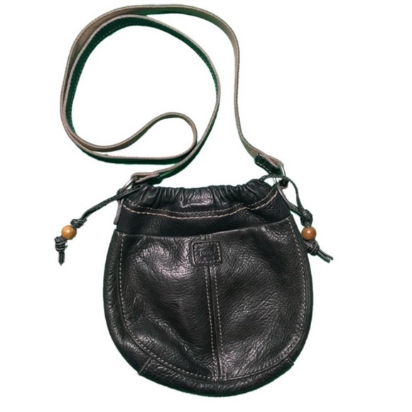 Fossil Handbags - Fossil soft black leather small Messenger bag